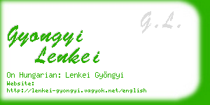 gyongyi lenkei business card